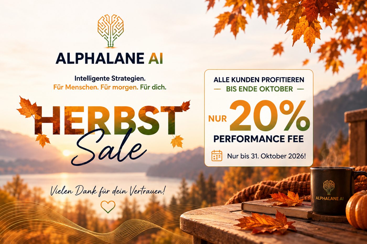Alphalane Autumn Sale — only 20% performance fee until October 31, 2026